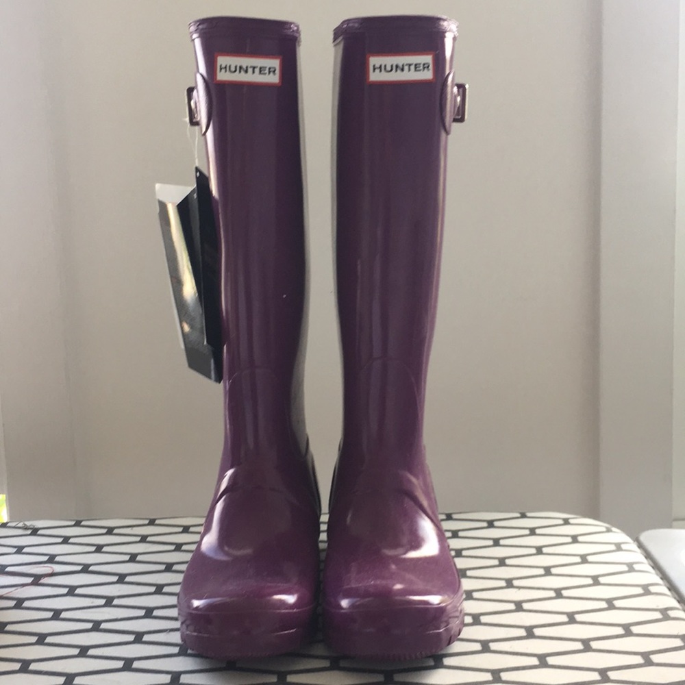 NEW Hunter Purple Rainboots Size 6